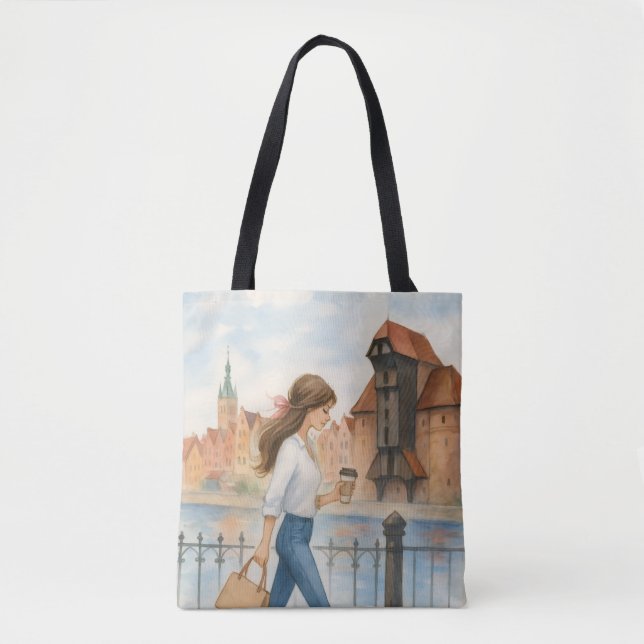 Bolso De Tela Chica de moda en Gdansk, Polonia (Anverso)