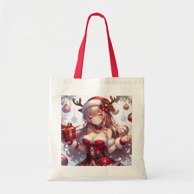 Bolso De Tela Chica de Navidades de anime (Frente)