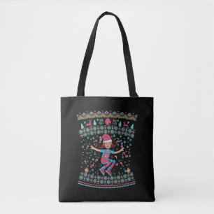 Bolso De Tela Chica de Navidades de patinaje sobre ruedas