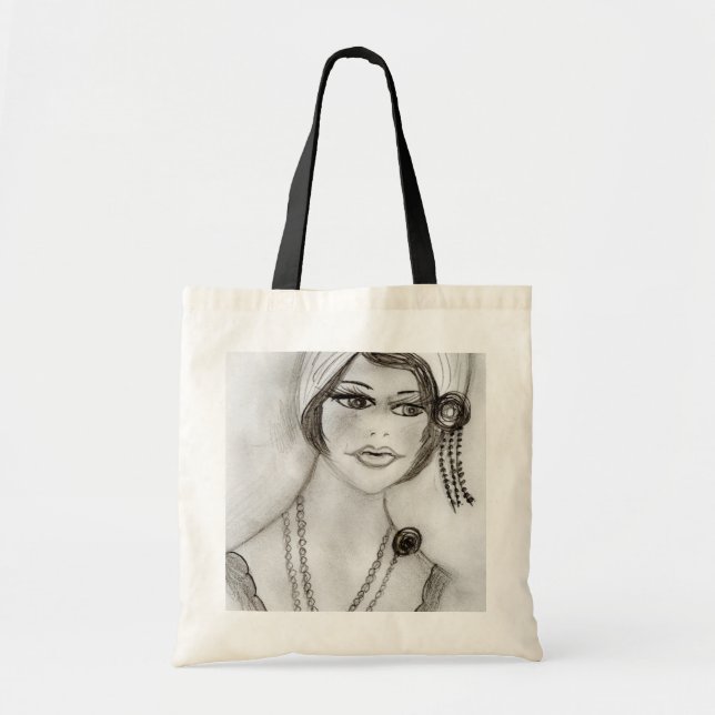 Bolso De Tela Chica de parpadeo con cuentas (Frente)