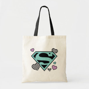 Bolso De Tela Chica de patinaje Supergirl Hearts S-Shield