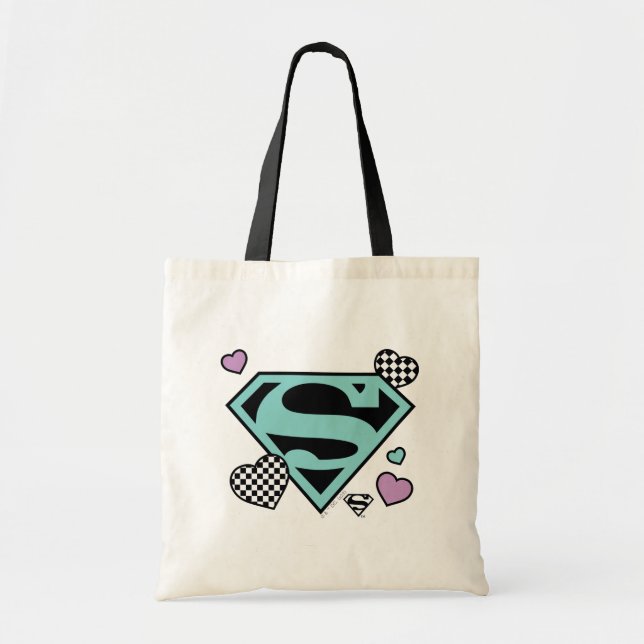 Bolso De Tela Chica de patinaje Supergirl Hearts S-Shield (Frente)