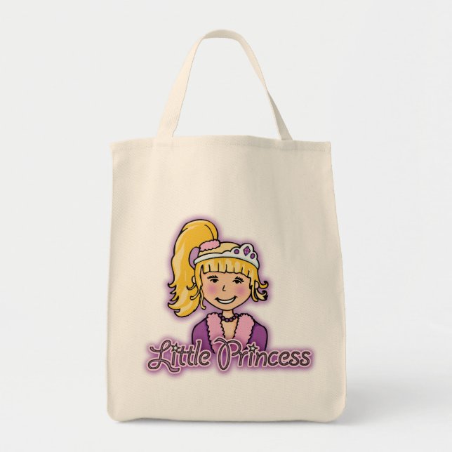 Bolso De Tela Chica de pelo rubio Princesa  (Frente)