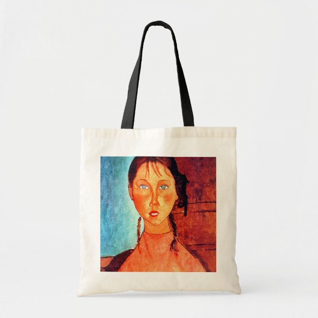 Bolso De Tela Chica de Pigtails, Modigliani (Frente)