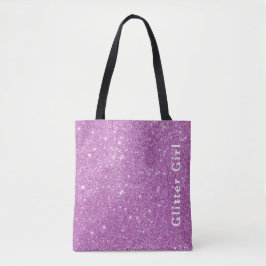 Bolso De Tela Chica de purpurina rosa muestra tus glamurosas chi