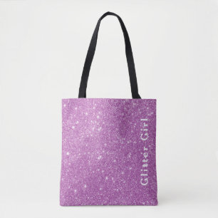 Bolso De Tela Chica de purpurina rosa muestra tus glamurosas chi