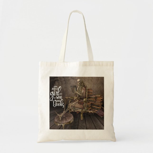 Bolso De Tela Chica de Skeleton de Lovelies Literario (Frente)