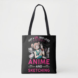 Bolso De Tela Chica de Sketching Anime Otaku Hincha De Cómic Ja