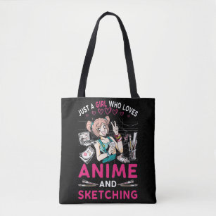 Bolso De Tela Chica de Sketching Anime Otaku Hincha De Cómic Jap