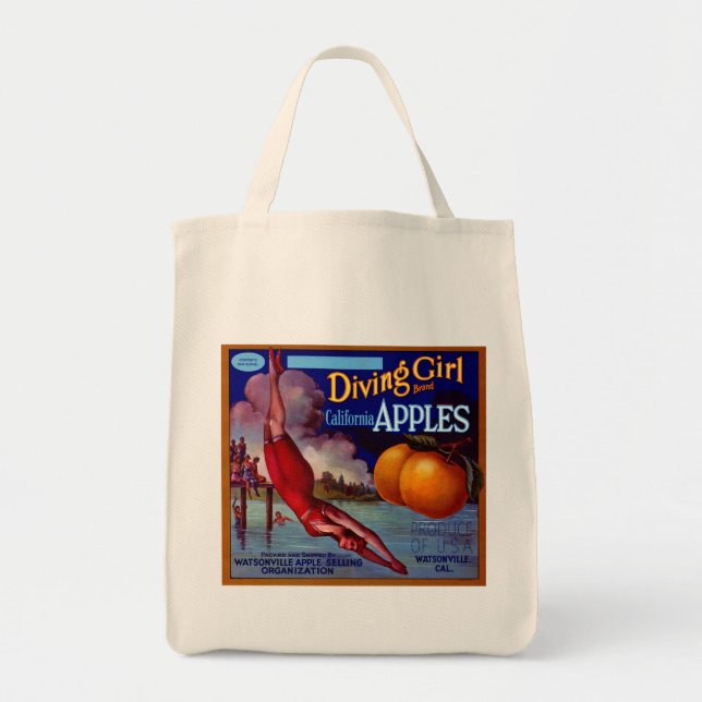 Bolso De Tela Chica de submarinismo California Apples (Frente)