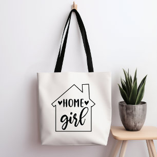 Bolso De Tela Chica del hogar inmobiliario Tote Bag