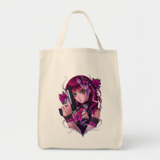 Bolso De Tela Chica del Manga de armas y Rosas