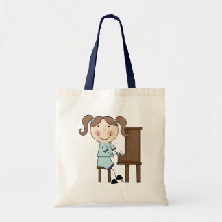 Bolso De Tela Chica del palillo que juega el piano