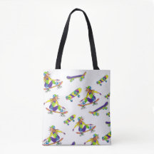 Chica del Skateboarder Tote Bag