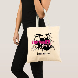 Bolso De Tela Chica del tambor Nombre Grunge Purple con texto