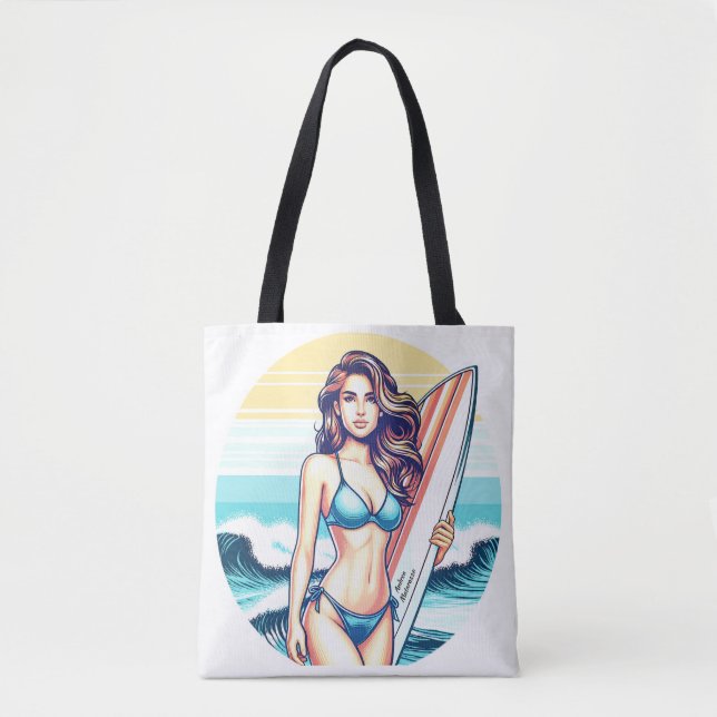Bolso De Tela Chica Deporte y Surf (Anverso)