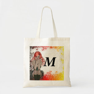 Bolso De Tela Chica dirigido rojo del gótico