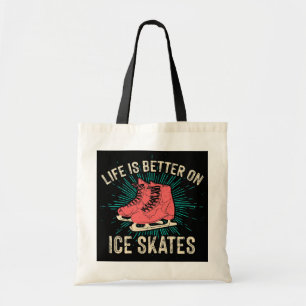 Bolso De Tela Chica divertida sobre patinaje sobre hielo 