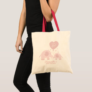 Bolso De Tela Chica Elefante Rosa Dulce Baby Shower
