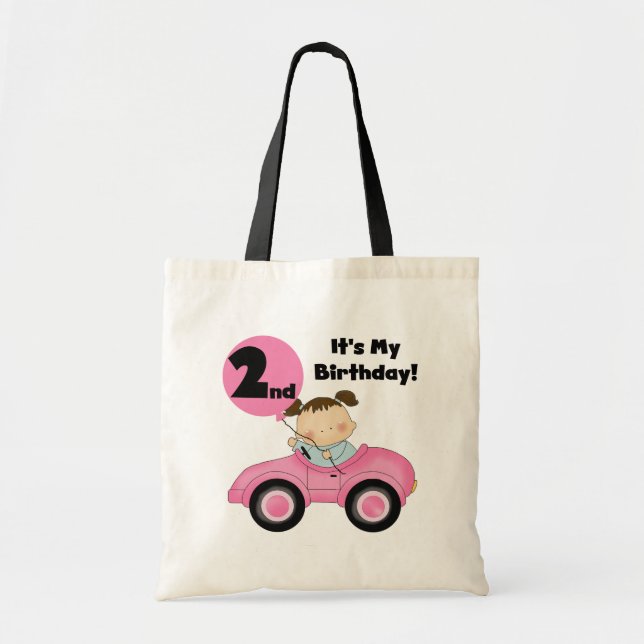 Bolso De Tela Chica en camisetas y regalos de segundo cumpleaños (Frente)
