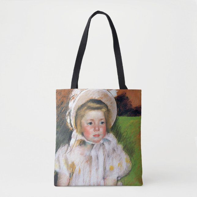 Bolso De Tela Chica en un bonnet blanco, Mary Cassatt (Anverso)