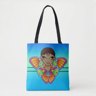 Bolso De Tela Chica envuelto en alas mariposas