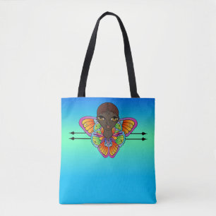 Bolso De Tela Chica envuelto en alas mariposas