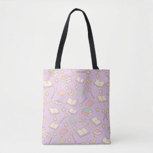 Bolso De Tela Chica estudiosa lindo magia púrpura