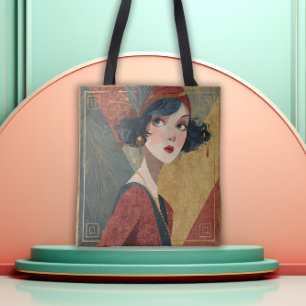 Bolso De Tela Chica Flapper Art Déco de los años 20