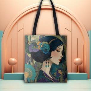 Bolso De Tela Chica Flapper Art Déco de los años 20