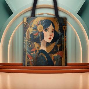 Bolso De Tela Chica Flapper Art Deco de los años 20