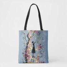 Chica floral con impasto que alcanza la luz de ins