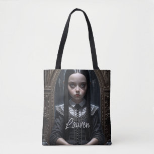 Bolso De Tela Chica gótica personalizada Arte de IA inquietante