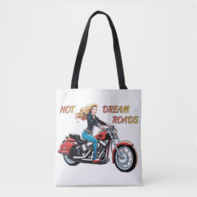 Bolso De Tela Chica Hot Dream Roads (Anverso)