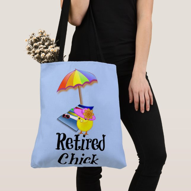 Bolso De Tela Chica jubilada, oh muy linda, relajante en la play (Detalle)