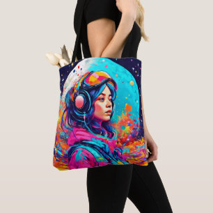 Bolso De Tela Chica Lunar Colorida