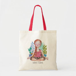 Bolso De Tela Chica Mediador Con Plantas
