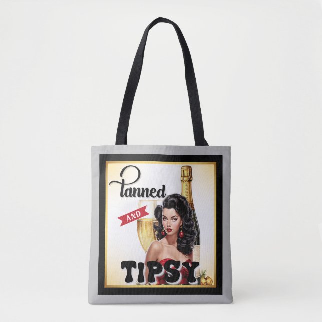Bolso De Tela Chica Monada Bronceada y Achispada (Anverso)