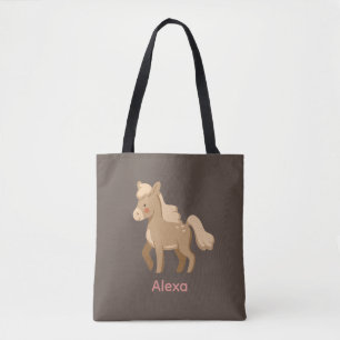 Bolso De Tela Chica Monogramado Personalizado del Caballo Pony