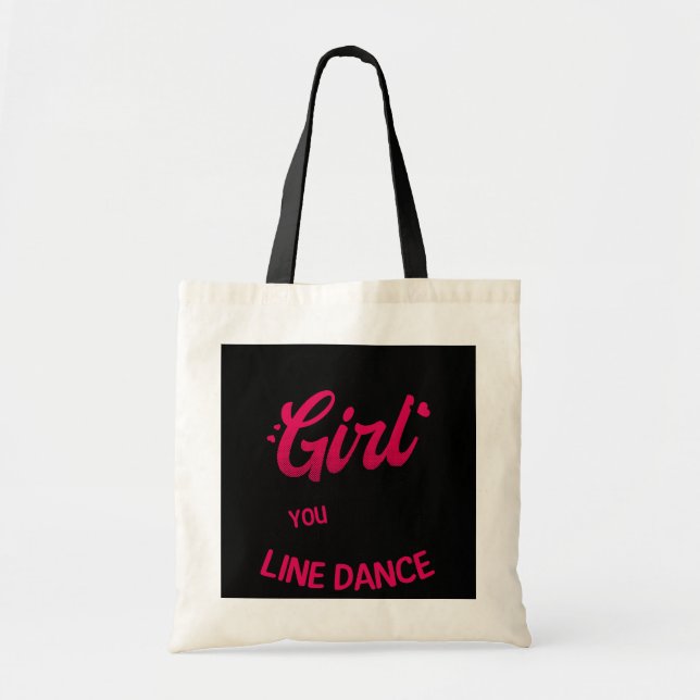 Bolso De Tela Chica Muestra Cómo Línea De Diseño De Baile (Frente)