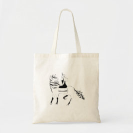 Bolso De Tela Chica nativa y su caballo
