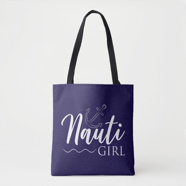 Bolso De Tela ¡Chica Nauti! Nautical (Anverso)
