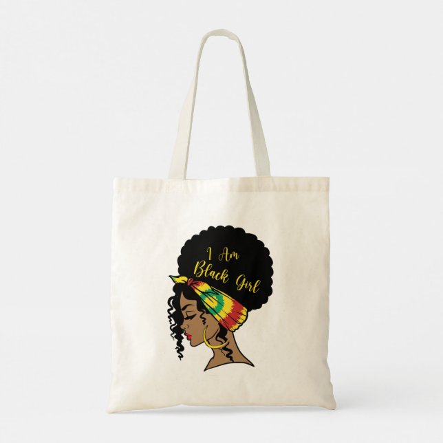 Bolso De Tela Chica negra africana de junio (Reverso)