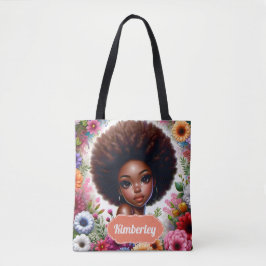 Bolso De Tela Chica negro afroamericano con afro