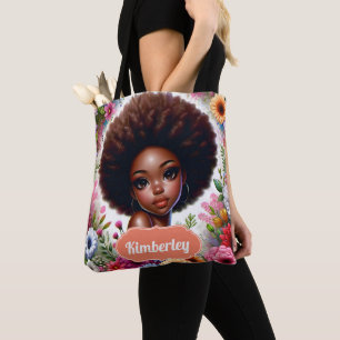 Bolso De Tela Chica negro afroamericano con afro