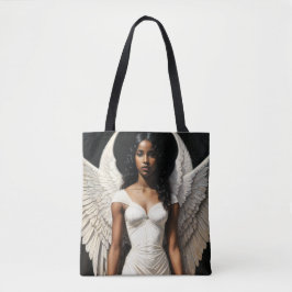 Bolso De Tela Chica negro Ángel Angelcore Art