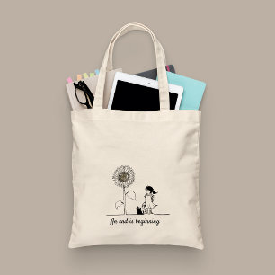 Bolso De Tela Chica negro de arte Tote Bag