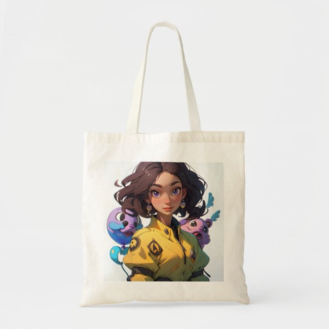 Bolso De Tela Chica personalizado con criaturas fantásticas (Frente)