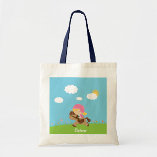 Bolso De Tela Chica personalizado del jinete del caballo del