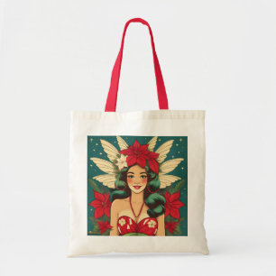 Bolso De Tela Chica Pin-Up Retro de Navidad Tropical de los 50